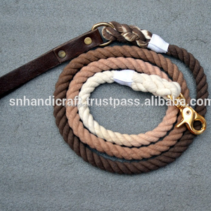 BROWN OMBRE COTTON HANDMADE DOG ROPE <b>LEASH</b> - Product Image 1