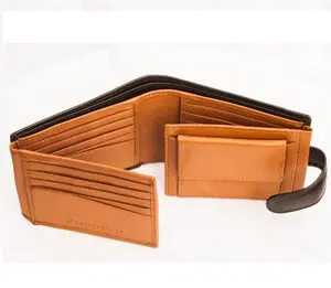 MENS fourfold 20 Card slots Custom PU/leather wallet with coin purse and press stud closure Pakistan supplier