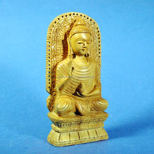 Intarsia-mural de cabeza de Buda tallado a mano, arte de madera tallada, artesanía de la India con la mejor calidad - Product Image 6