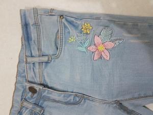 Pantalones vaqueros a la moda para niñas, Jeans de exportación 100%, prendas de vestir, stock - Product Image 3