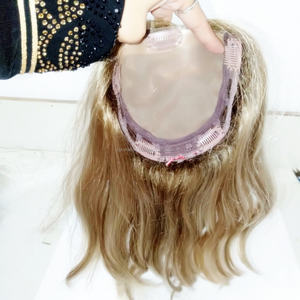 Toupet en cheveux naturels ondulés Remy, 100% cheveux humains vierges - Product Image 1