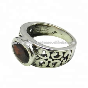 Jumbo Jewelry Wholesale 925 Sterling Silver Garnet Gemstone <b>Ring</b> Handmade Silver <b>Ring</b> Supplier <b>Indian</b> Jewelry Men's Finger <b>Ring</b> - Product Image 2