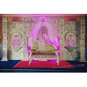 Hindu Wedding Decorated Stage New Reception Stage Setup Jodha Akbar Stages Manufacturer - Product Image 1