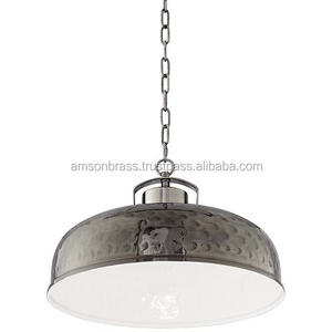 Vente chaude Métal Pendentif Lumière Hardy Qualité Suspension Maison Décorative En Aluminium Brillant Gris Fini - Product Image 2