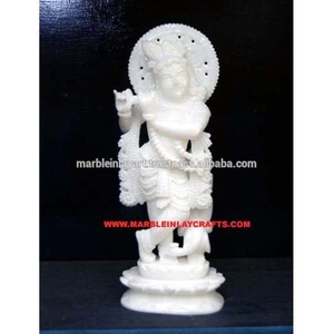 Alabaster Unique Marble Krishna <b>Statue</b> - Product Image 1