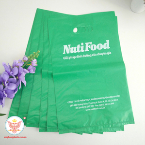 Sacs à provisions réutilisables personnalisés en plastique PEHD PE avec poignée découpée pour emballage de promotion de marque de supermarché/exposition - Product Image 5