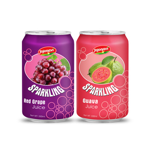 Zumo de Guayaba Espumoso, Zumo de Fruta Natural, Lata de 330ml, Marca JOJONAVI - Product Image 1