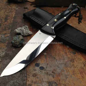 ผลงานชิ้นเอกแห่งงานฝีมือ  เปิดเผย มีดล่าสัตว์สแตนเลสสตีลทำมือ ด้ามจับทำจากเขาควายสุดงดงาม มีด ZR - Product Image 1