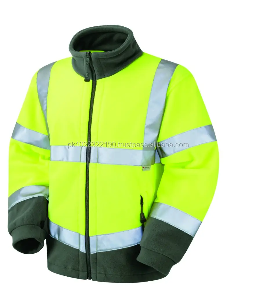 Hi Vis Bomber Jackets Yellow Graphite Grey High visibility work wear safety jackets