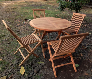 Sillas y mesas plegables de madera de teca, juegos de muebles para jardín, Patio, exterior, Indonesia, venta al por mayor - Product Image 5