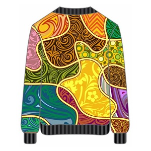 Sudadera con capucha de sublimación y cuello redondo de invierno largo de talla grande personalizada con bordado y patrón sólido para hombres/mujeres - Product Image 2