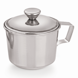 Tasse à boire pour thé au lait ou café pour bébé, en acier inoxydable, avec couvercle en acier inoxydable, 1 pièce - Product Image 1