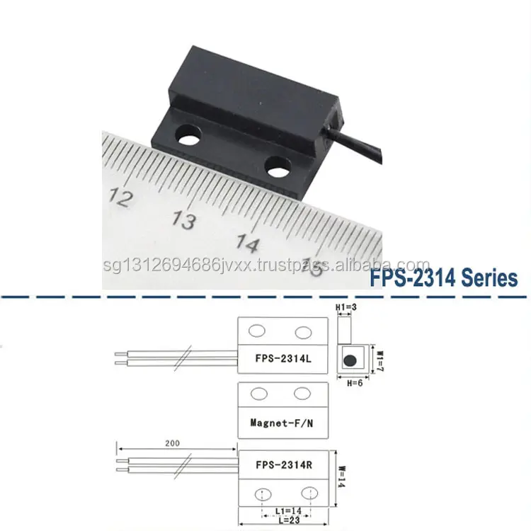 Wholesale FPS-2314 Rectangle Magnetic Reed Sensor, Electronic Magnetic Sensor Relay Module Rectangle Reed Door Contact Switch