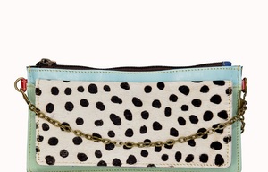 High Quality Hair On Animal Print Genuine Leather Tassel Zipper Pouch For Women Customized Luxury Designer Clutch Purses Wallets - Product Image 2