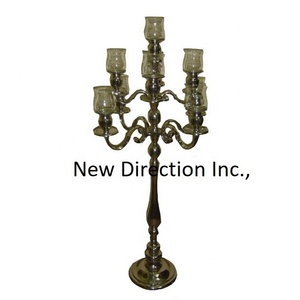 Portavelas de pie de suelo alto de Metal de aluminio, candelabros, centros de mesa, decoración de mesa de cena de boda, soporte de vela de boda - Product Image 1