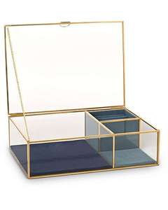 Boîte de verre hexagonale en verre, avec chaîne - Product Image 3