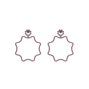 Boucles d'oreilles de créateur en argent Sterling 925 rubis - Product Image 1