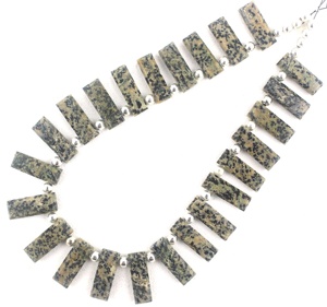 Jaspe naturel à facettes en forme de Rectangle, perles de Briolette de bonne qualité, 1 brin, fabrication de bijoux faits à la main - Product Image 2