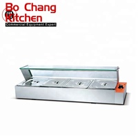Bain-Marie Électrique Professionnel de Comptoir en Acier Inoxydable Robuste pour Buffet Chaud