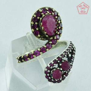 925 Sterling Silver Design Unique Ruby Agate Gemstone Ring Wholesale Wedding Party Jewelry Accessory for Engagement Trusted - Product Image 2