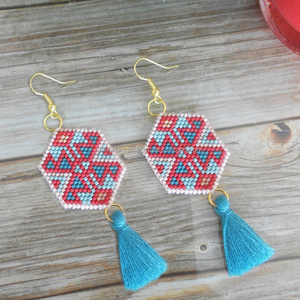   Pendientes Hechos a Mano con Cuentas Miyuki Delica. Pendientes de Cuentas Miyuki Delica - Product Image 1