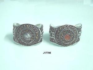 Antique <b>Silver</b> Plated Brass <b>Bangle</b> Bracelet Indian Antique Style Jewelry <b>for</b> <b>Women</b> and Girls - Product Image 3