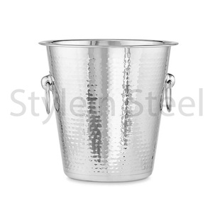 ถังน้ำแข็งสแตนเลสพร้อมด้ามจับทรงกลม,ถังแชมเปญ - Product Image 1