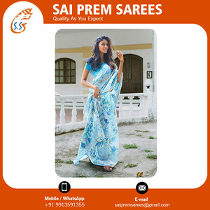 Sari de seda y algodón Banarasi para mujer, estilo étnico de lino suave de India para ocasiones especiales, ropa india y pakistaní - Product Image 3