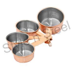 ชุดถ้วยตวงสแตนเลสชุดถ้วยและช้อนสีเมทัลลิกชุดช้อนเหล็กสีทองแดง - Product Image 4