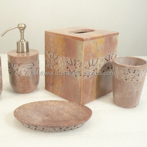 Luxury Marble <b>Bathroom</b> Decorations <b>Bathroom</b> <b>Accessories</b> <b>Set</b> of 4 Pc for Home Use - Product Image 1