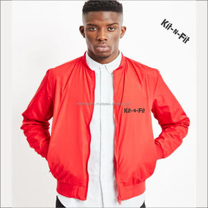 Veste d'université à fermeture éclair pour homme, Bomber, coupe-vent d'hiver, en Nylon et Satin, vente en gros - Product Image 1