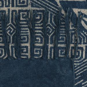 Alfombras y alfombras de Picnic al aire libre de diseñador, venta al por mayor Alfombra tejida a mano Dhurrie con estampado de color índigo, alfombras de área grande para sala de estar - Product Image 2