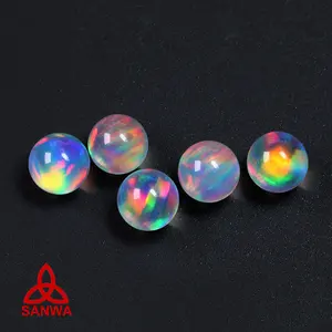 Galaxy OP702-cuentas y esferas para joyería, Ópalo sintético de arcoíris, de resina, cristal libre, Compatible con joyas de oro