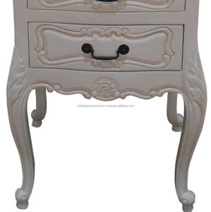 เฟอร์นิเจอร์ฝรั่งเศสโบราณที่ทาสีจากอินโดนีเซีย - เฟอร์นิเจอร์ข้างเตียงแบบฝรั่งเศสโบราณจากลาโรชเชล - Product Image 4