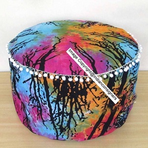 Funda para Puff Otomano de 22 Pulgadas, Suave, Estampada, de Algodón, con Diseño de Bosque, Decoración para el Hogar, Funda para Reposapiés de Proveedores Indios - Product Image 2