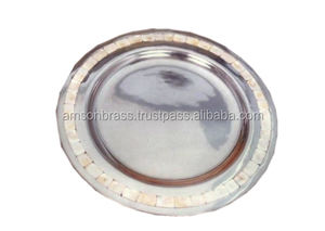 Vajilla Plato para servir Cena Platos de comida Plato de acero inoxidable Plato para servir Bandeja Metal Aluminio Forma cuadrada Plato martillado - Product Image 4