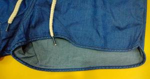 Shorts de Satén Estilo Dosting para Mujer, Cintura Media, Lavados, Elásticos, Tallas Grandes, Color Azul Denim, Marcas de Bangladesh, Lote en Existencia - Product Image 6