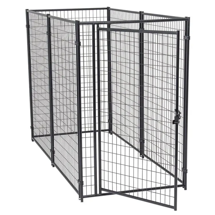Yüksek kaliteli büyük açık köpek kafesi kolay kurulum tasarım Metal köpek kulübesi