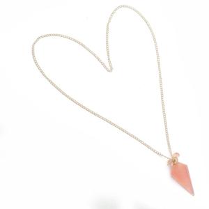 Collier à pendentif en cristal de quartz avec chaîne de chapelet multi-tourmaline pour mariage ou cadeau - Product Image 3