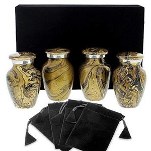 Juego de recuerdo de Cruz dorada conmemorativa clásica para mascotas, urnas de cremación para cenizas funerarias, Metal, latón/aluminio, con caja de terciopelo - Product Image 5