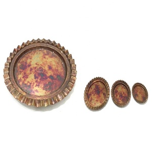 Restaurants & Hotels Supplies Copper Metal Food Display Serving Tray Home Wedding Party Decoration Fruits Platter - Product Image 5