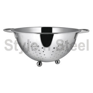 Passoire à légumes et fruits, poinçonnage rond utilisé pour filtrer les aliments tels que les pâtes ou le riz ou pour rincer - Product Image 1