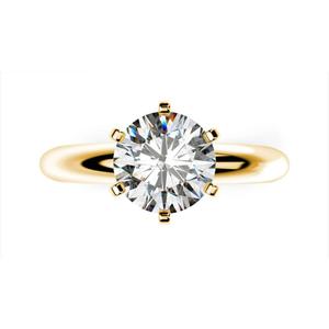 Anillo de diamante redondo solitario de 0.50CT para mujer, piedra preciosa real elegante para usar a la moda - Product Image 2