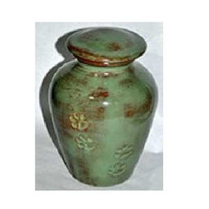 Urna de cremación clásica para mascotas, recuerdo conmemorativo para gatos/perros, cenizas funerarias de Metal y latón/aluminio, color marrón y negro - Product Image 2