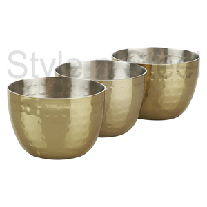 Stainless Steel Gold Mini Nut <b>Bowl</b> <b>Set</b> <b>of</b> 3 Pcs with Hammering Wholesale <b>Mixing</b> <b>Bowl</b> <b>Set</b> Salad <b>Bowls</b> <b>Set</b> - Product Image 1