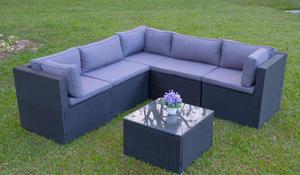 ร้อนสไตล์สวนเฟอร์นิเจอร์ Pe เฟอร์นิเจอร์หวายชุด Modular ขายราคาถูกด้วยผงเคลือบเหล็กชุบสังกะสี - Product Image 3