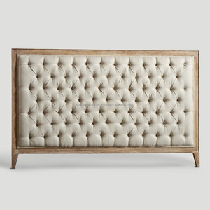 Cabecero de Cama Plegable de Pared de Alta Calidad Estilo Rústico Tradicional de Madera Maciza de Caoba Tamaño Queen para Muebles de Dormitorio u Hotel - Product Image 1