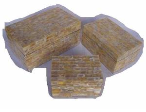 Boîte en bois mosaïque naturelle perle, mère de perle, incrustation de bijoux, organisateur pour femmes et filles, boîtes mère de perles - Product Image 3