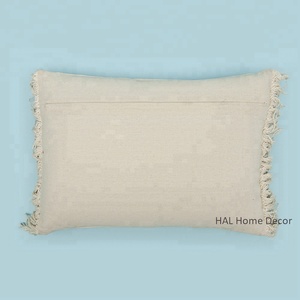 Boho <b>tufted</b> <b>cushion</b> cover, decorative Pom pom pillow cover, lumbar throw Pillow - Product Image 3
