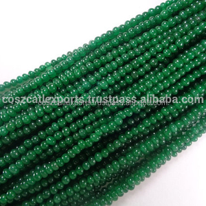 Cuentas de Esmeralda Redondas Naturales de 4 mm, Certificadas por Terceros para la Fabricación de Joyas, Exportaciones Coszcalt - Product Image 1